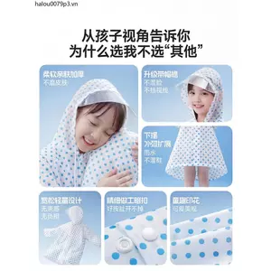 Dùng Một Lần Vành Lớn Áo Mưa Trẻ Em Nhẹ Bền Chống Mưa Nam Nữ Học Sinh Tiểu Học Với Schoolbag Bit Ngoài Trời Đơn
