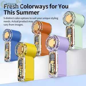 Quạt cầm tay Mini EDIWANY, có quạt USB Turbo tốc độ cao nhẹ, màn hình LED di động có thể sạc lại 100 tốc độ có thể điều chỉnh Quạt bỏ túi mùa hè