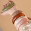 Vòng tay acrylic BRBRAA, Vòng tay mở phong cách acrylic, Ánh sáng cao cấp Màu mờ sang trọng Trang sức hình học mặt sáng bóng dành cho nữ