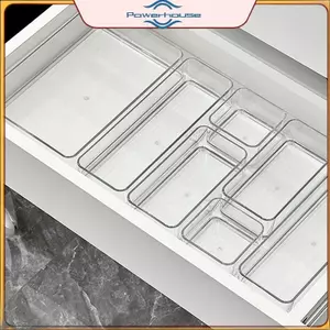 POWER Staable Acrylic Ngăn Kéo Tổ Chức Khay Chia Có Thể Điều Chỉnh Cho Mỹ Phẩm Hộp Bảo Quản Trang Điểm Mô Đun.