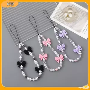 VFZ Đơn Giản Dễ Thương Kawaii Nơ Đính Hạt Dây Xích Điện Thoại Thời Trang Tinh Tế Móc Khóa Dành Cho Nữ Bé Gái Túi Ngọt Ngào Trang Trí Phụ Kiện Quà Tặng Louislifecool