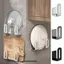 DONOVANQQ 2 cái / bộ Giá đỡ thớt, Giá đỡ thớt bằng thép không gỉ màu đen / xám / bạc, Giá đỡ nắp đậy tiết kiệm không gian treo tường Phòng tắm