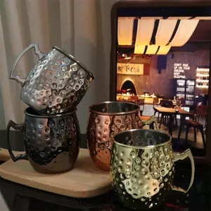Cốc thép không gỉ DONOVANQQ, Nga Drinkware Moscow Mule Mug, Đồ dùng dự tiệc Thanh Dụng cụ Cốc rượu Bia Thanh