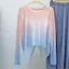 Milyfashion Kích Thước Lớn Gradient Màu Nhìn Xuyên Qua Gạc Chống Nắng Mùa Hè Phong Cách Mới Tất Cả Trận Đấu Mỏng Hơn Nhìn Dài Tay T