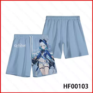 Genshin Impact Furina Focalors Áo thun tay khuỷu tay quần short kimono cosplay