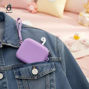 Ví đựng tiền xu bằng silicon hình trái tim 3D dễ thương Dây đeo cổ tay di động chống nước cho tai nghe chìa khóa Trường học nữ sử dụng mới