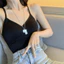 8823 Hot Girl Sling Cổ Chữ V Dài Đẹp Lưng Áo Vest Có Miếng Lót Ngực Quấn Ngực Chống chói Bên Ngoài Mặc Đế Top 0GMS