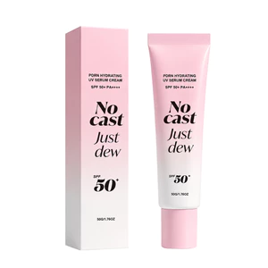 No cast just dew PDRN Hydrating UV Serum Cream SPF50 + PA + + + 50g Zero White Cast Vô Hình Nhẹ Kem Chống Nắng Dưỡng Ẩm Sửa Chữa Da Mặt Hàng Ngày Chống Tia UV Kem Serum