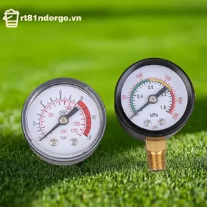 Máy đo áp suất GE Máy nén khí Chất lỏng thủy lực khí nén 0-12Bar / 0-170PSI Dụng cụ đo mặt số dễ đọc VN