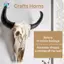 Nhựa Longhorn Bò Đầu Lâu Đầu Treo Tường Trang Trí 3D Động Vật Hoang Dã Điêu Khắc Các Bức Tượng Thủ Công Sừng Cho Gia Đình Trang Trí Halloween