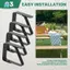 4 Đen Đen Đen Khăn Trải Bàn Kẹp Khăn Trải Bàn Cố Định Kẹp 5X4cm Khăn Trải Bàn Kẹp Cho Tiệc Buffet / Thịt Nướng / Tiệc Sân Vườn
