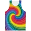 Rainbow Vortex 3D Tank Top Dành Cho Nam, In Kỹ Thuật Số Không Tay, Bông Tai Kẹp Y2K Dạo Phố Tập Gym Tee