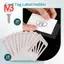 Hộp đựng thẻ kim loại ngăn kéo hồ sơ thư viện, tông màu bạc, 10 miếng