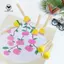 Dành cho trẻ em Dụng cụ vẽ tranh 40 chiếc Bàn chải sơn xốp tròn Bàn chải sơn xốp có tay cầm bằng gỗ để vẽ tranh cho trẻ em