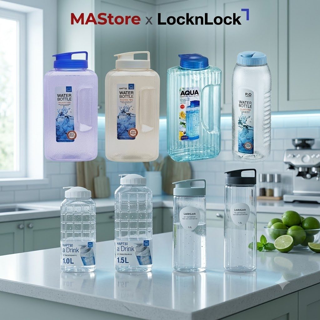 Bình đựng nước LocknLock, đựng trà sữa dùng ở nhà, văn phòng dung tích 1.2L đến 2.6L [MAStore]