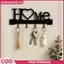 Giá đỡ chìa khóa hình XUAN "Home Love" có móc - Giá treo tường không khoan, Dụng cụ sắp xếp kim loại để trang trí phòng khách, Key Ra | Móc treo chìa khóa Tường VN