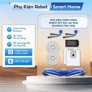 Phụ kiện chính hãng robot Ecovacs T30C 2026 | Chổi cạnh | Chổi chính | Giẻ lau | Bộ lọc | Túi rác - Chính hãng