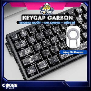 Keycap Carbon Xuyên Led Dành Cho Bàn Phím Cơ , Bàn Phím He Keycap Trong Suốt - 139 Phím - Keycap Bàn Phím - CooBe Store