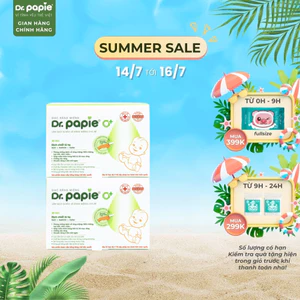 Combo 2 Gạc Rơ Lưỡi Làm Sạch Răng Lưỡi Nướu Công Thức Sáng Chế Độc Quyền Dr.Papie 0+ Ngừa Tưa Lưỡi Nấm Miệng
