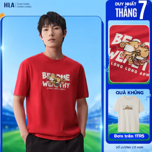 Áo Thun Nam HLA Ngắn Tay Họa Tiết – Áo Thời Trang, Thoáng Mát Giữ Form