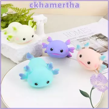 CKHAMPH Bóp Đồ Chơi, Thiết Kế Co Giãn Axolotl Dễ Thương Hoạt Hình Cá Bóp Đồ Chơi, Thư Giãn Nhiều Màu Fidget Búp Bê Giảm Căng Thẳng Đồ Chơi Phục Hồi Chậm Cho Người Lớn Trẻ Em