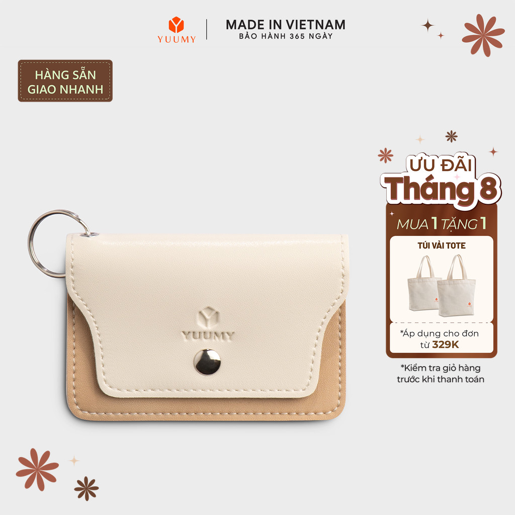 Ví Yuumy (Thời trang nữ nắp gập cỡ nhỏ – Ví móc khóa da Seasand YMK2)