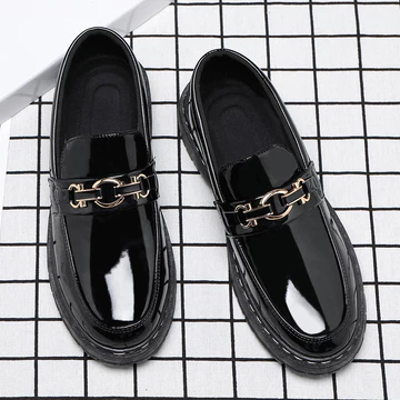 giày lười vải nam giày lười nam Giày Nam Cổ Thấp Giày Lười Slip-On Mũi Tròn Công Sở Trang Trọng Mặc Đế Dày Sáng Da Phù Hợp Với Giày Da Nhỏ