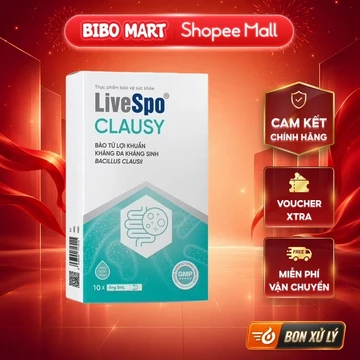 [LIVE] Men vi sinh LiveSpo Clausy 2 tỉ lợi khuẩn giúp cân bằng hệ vi sinh đường ruột (Hộp 10 ống) - BM001