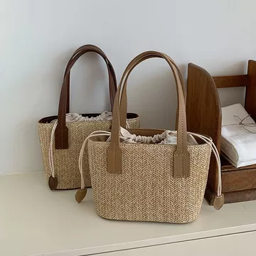 Women's Korean-Style Woven Straw Bag