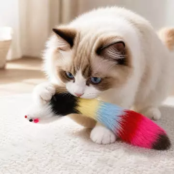 Đồ chơi mèo tương tác Đồ chơi chuột sang trọng Đồ chơi mèo có âm thanh chuông Đồ chơi thú cưng mềm Đồ chơi mèo con Đồ chơi U3