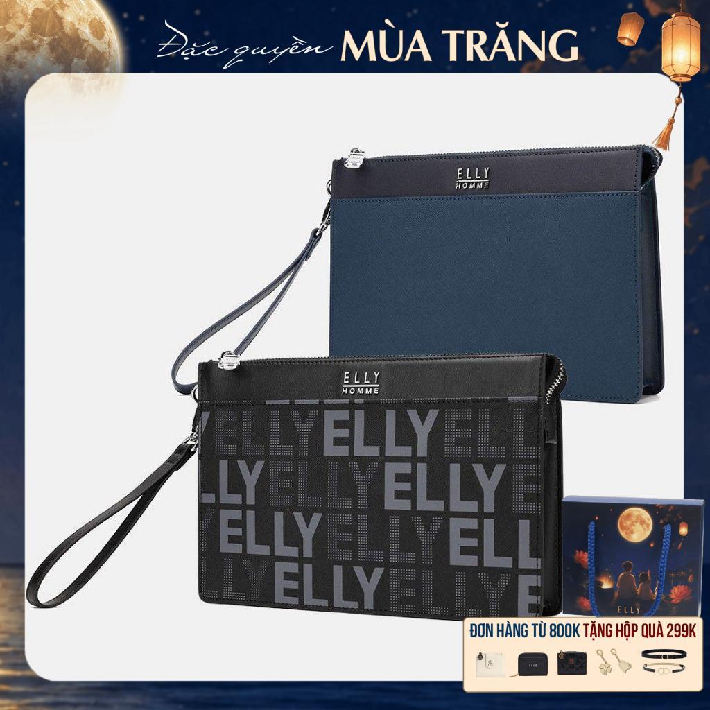 Túi clutch nam da thật ELLY HOMME ECM22 túi cầm tay nam cao cấp thời trang công sở