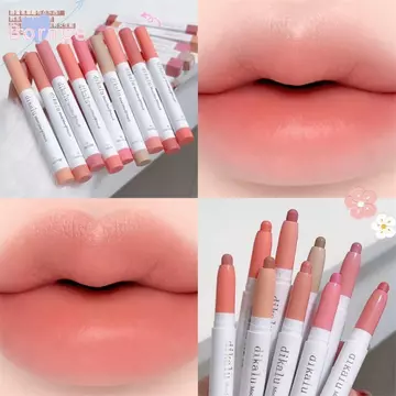 Bút kẻ môi mờ BORRAONE, Bút chì son môi đường viền môi chống thấm nước lâu trôi, có mài 10 màu Trang điểm môi tự nhiên quyến rũ