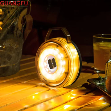 Đèn lều GUANGFU, Dây đèn LED Dây đèn LED ngoài trời Đèn đo băng, Hệ thống lưu trữ đèn đo đèn LED Tay quay điện Canopy Dải đèn chiếu sáng xung quanh