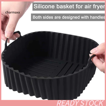 CM Nồi Chiên Không Khí Tiết Kiệm Thời Gian Nồi Silicon Cấp Thực Phẩm Nồi Chiên Không Khí Silicon Có Thể Tái Sử Dụng Khay Giỏ Cho Nồi Chiên Không Khí 7qt Nồi Vuông Không Bpa Có Cho Khỏe Mạnh