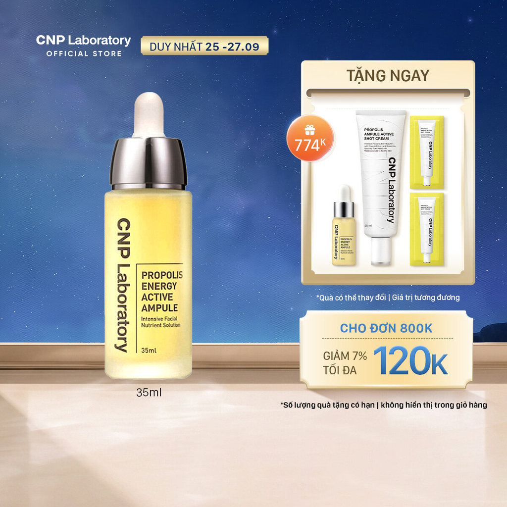 [CNP] Tinh chất tái tạo phục hồi da chiết xuất keo ong CNP Propolis Energy Active Ampule 35ml