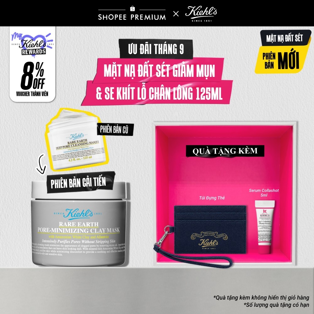 Mặt nạ đất sét Kiehl's Rare Earth Deep Pore Cleansing Masque 125ml