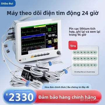 Máy theo dõi điện tim đa thông số y tế xe cứu thương gia đình đo chính xác tự động bán chạy