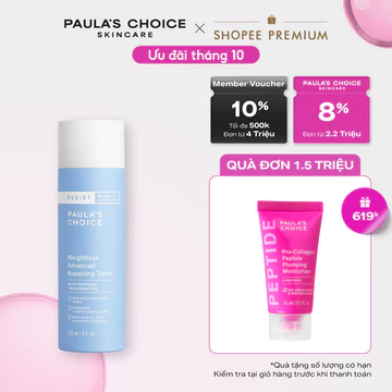 Nước cân bằng ngăn ngừa các dấu hiệu lão hóa da Paula's Choice Resist Weightless Advanced Repairing Toner 118ml 7780