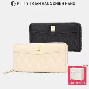 [Tặng hộp 20.10] Ví nữ ELLY EVH68 da tổng hợp cao cấp ví cầm tay dài thời trang chính hãng