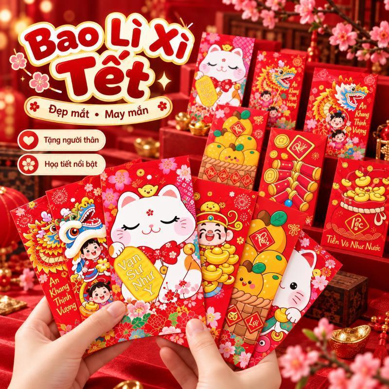 72 Cái Bao Lì Xì Ngày Lễ Sang Trọng Túi Mù Dễ Thương Trang Trí Tết Bao Bì Lễ Tết Cao Cấp