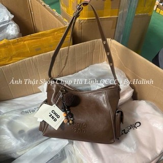 Chio2nd - Túi Chio Nâu Charm Sò Túi Hông Vintage dày dặn