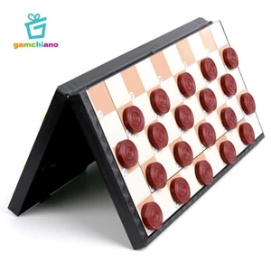 Gamchiano Checkers Board Game Set Từ Tính Truyền Thống Cổ Điển Gấp Nhựa Quốc Tế Cờ Cho Người Lớn Gia Đình Trẻ Em Đảng