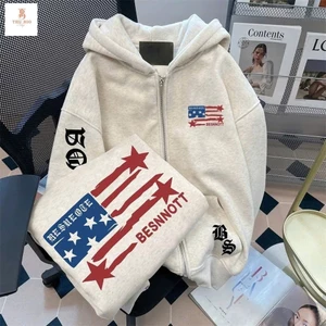 Áo khoác nỉ mũ 2 lớp unisex dài tay, phong cách thoải mái cho mùa đông ấm áp nam nữ mặc đẹp-thubiooo