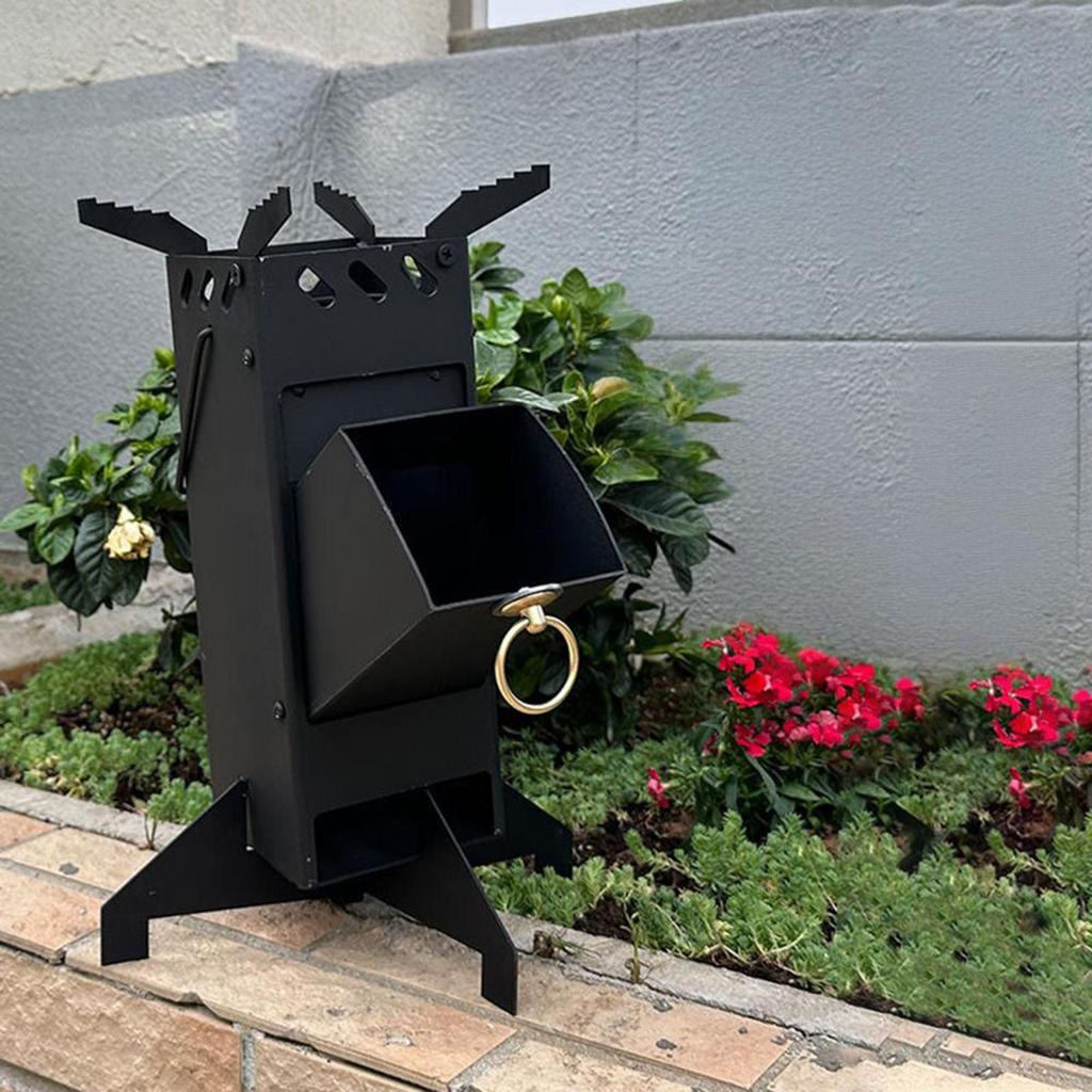 Cắm Trại Ngoài Trời Đốt Gỗ Có Thể Gập Lại Lò Di Động Dã Ngoại Sưởi Bếp Cho Ba Lô Khẩn Cấp Bên Ngoài Đi Bộ Đường Dài Du Lịch