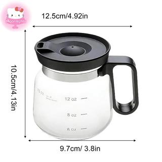 Moonlights 16 Oz Cốc cà phê thủy tinh trông giống như nồi cà phê Hình dạng chịu nhiệt Công suất lớn Cốc trong suốt có nắp du lịch cho trà nóng Sôcôla nóng Bàn làm việc văn phòng Quà tặng EN