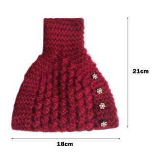 Băng đô len mùa đông NCE, Băng đô dệt kim ấm áp dày dặn, Khăn trùm đầu mềm mại chống gió thời trang cho bé gái