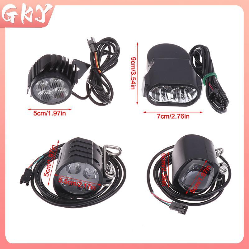 GKY 36-72V Đèn Điện Có Sừng 12W LED Xe Điện LED Đèn Trước Chống Thấm Nước Đi Xe Đạp Đèn Pha Cho E-Bike GKY
