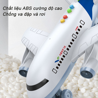 【BabyJoy】Đồ chơi máy bay Airbus A380 chạy đà,Mô Hình Đồ Chơi Máy Bay Cỡ Cho Trẻ,có nhạc và đèn,tặng kèm 8 xe hợp kim