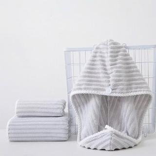 [Combo3] Mũ Quấn Tóc Lông Dệt Sóng Siêu Thấm Hút - Khăn Bông Ủ Quấn Tóc Nhanh Khô Hàng Nội Địa Trung Cao Cấp .