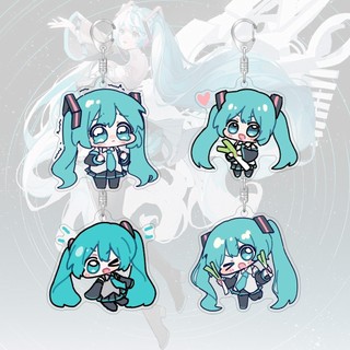 Móc Khóa Mica Keychain Miku Carton Dễ Thương phụ kiện trang trí chibi dễ thương